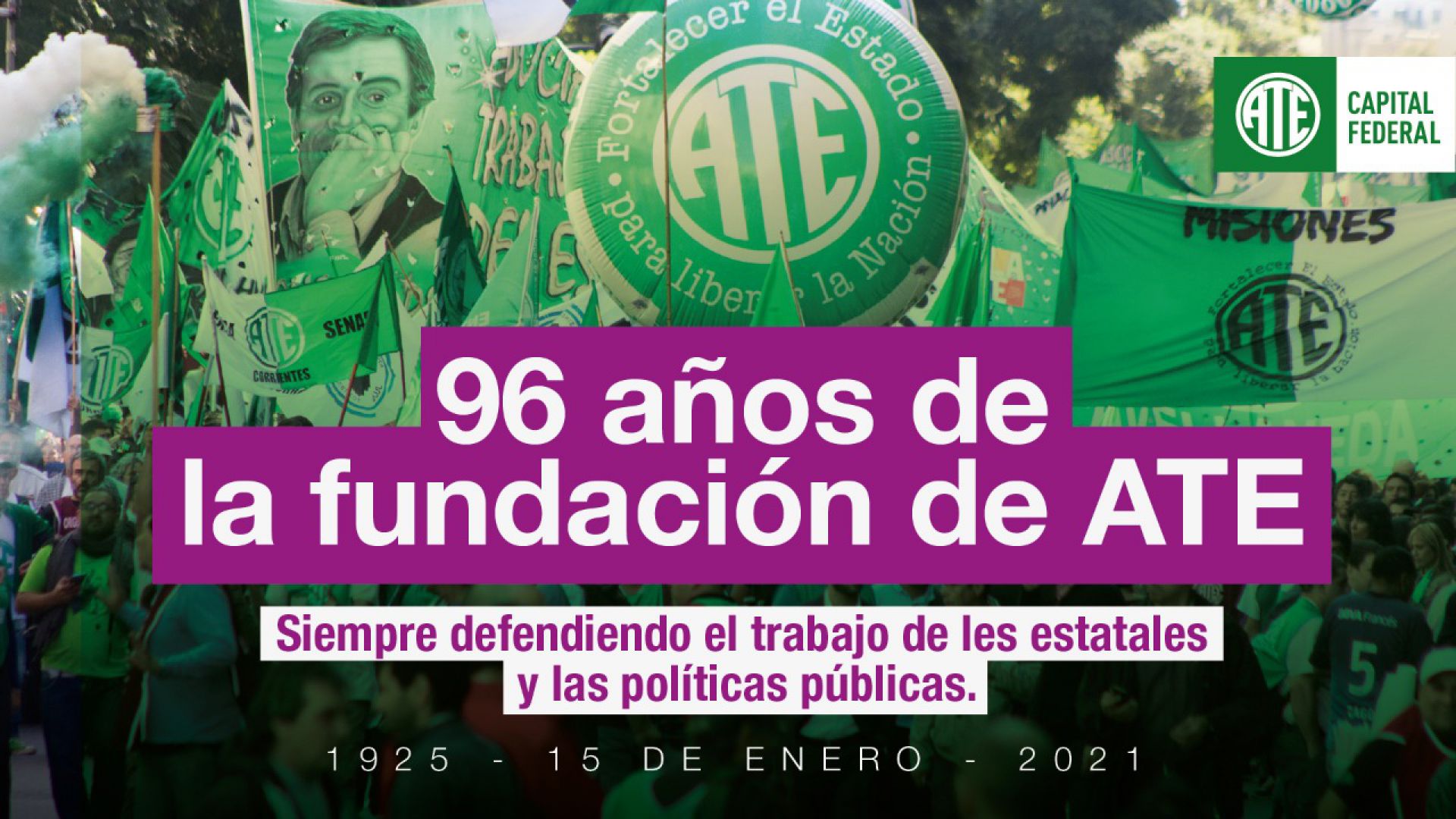 96 años de la fundación de ATE